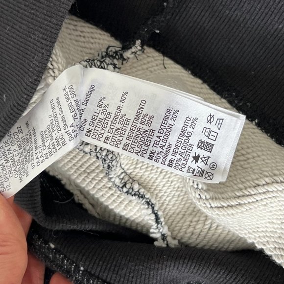 Roxy Marsupial Cowl-neck Heathered Black Pullover Terry like lining, Large - Picture 15 of 16